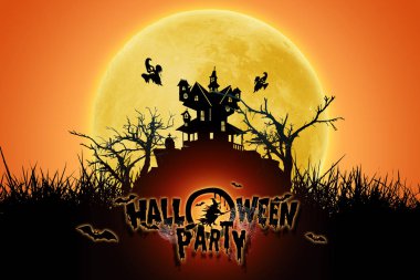 Cadılar Bayramı, hayalet, balkabağı. Tasarım bir tatil el ilanı, davetiye kartı, kartpostal.