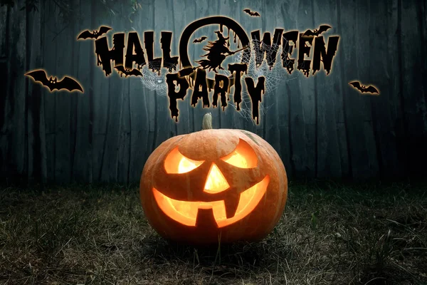 Halloween Party Szellem Sütőtök Design Holiday Szórólap Meghívó Képeslap — Stock Fotó