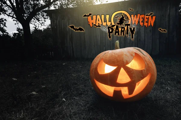 Halloween Feest Ghost Pompoen Ontwerp Een Folder Voor Vakantie Uitnodigingskaart — Stockfoto