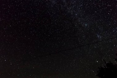 Yıldızlı gökyüzü, gece vakti, Beyaz Rusya, yaz.