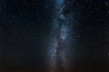 Yıldızlı gökyüzü, Samanyolu, güzel manzara, gece vakti, Beyaz Rusya.