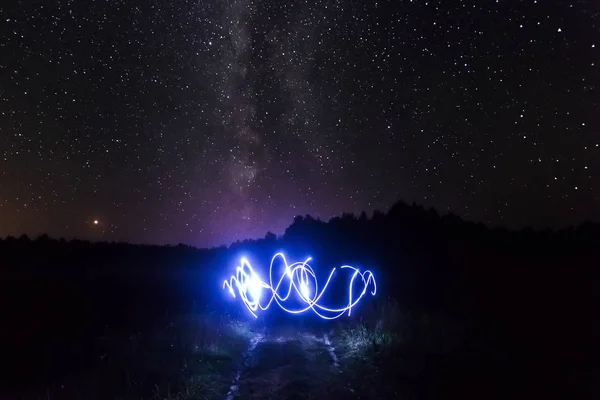 Ciel Étoilé Nuit Biélorussie Été — Photo