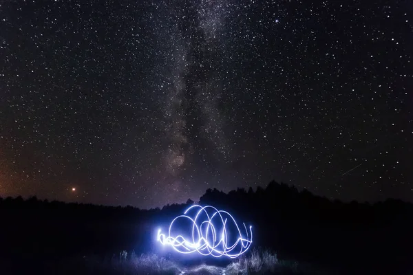 Cielo Estrellado Noche Bielorrusia Verano —  Fotos de Stock