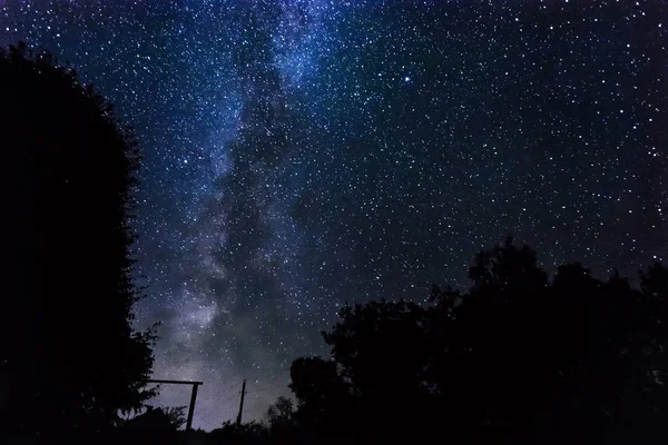 Ciel Étoilé Nuit Biélorussie Été — Photo