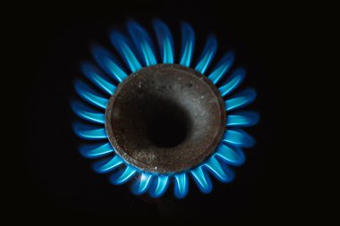 gaz sobası, mavi alev brülör yaktı