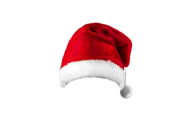 Pattern Santa Claus Hat Isolated White Background Mockup Layout — Stock Photo, Image