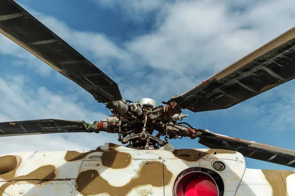 Minsk Bělorusko Září 2018 Muzeum Avionika Vrtulník Šroub Detail Víceúčelový — Stock fotografie