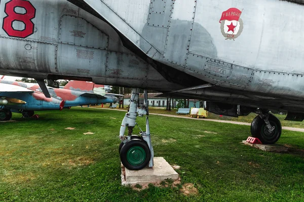 Minsk Belarus September 2018 Aviotekhnika Museum Mig Bomber Separate Parts — Stock Photo, Image