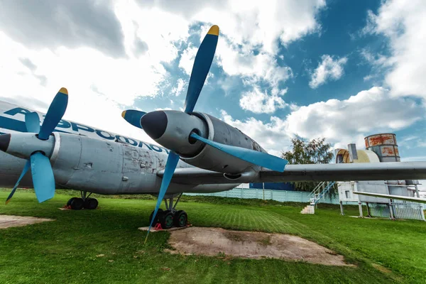 Minsk Belarus September 2018 Museum Avionics Aircraft Separate Parts Fuselage — Stock Photo, Image