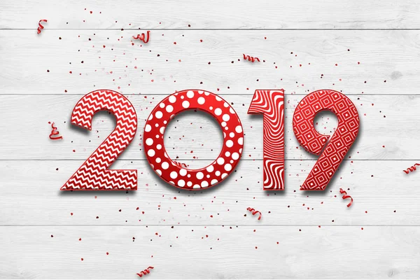 Творческий Фон 2019 Новым Годом Красочный Дизайн Дизайн Поздравительной Открытки — стоковое фото
