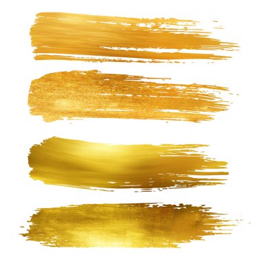 Tasarım, altın sıcak folyo, altın varak için bir arka plan yapmak altın boya konturları topluluğu. Yaratıcı tasarım. Altın set.