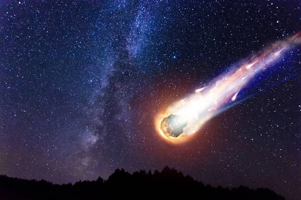 Зоряне Небо Чумацький Шлях Гарний Краєвид Нічний Час Білорусь — стокове фото
