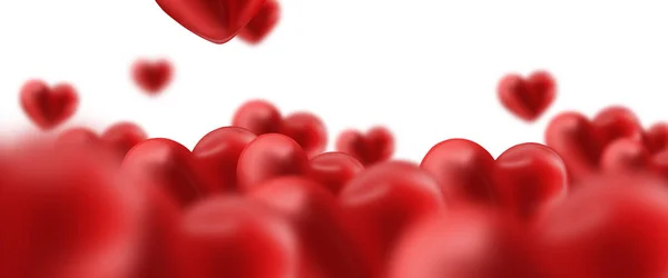 Kreatywne Projekty Promocyjne Banery Czerwone Serca Tło Walentynki Dzień Kobiet — Zdjęcie stockowe