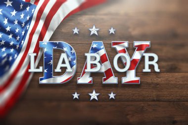 Yaratıcı arka plan, Happy Labor Day afiş. Tasarım şablonu. Kopyalama alanı