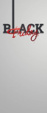 Hafif bir arka plan, dikey afiş, tasarım şablonu üzerinde Black Friday satış yazıt. Kopya alanı, yaratıcı arka plan. 3d illüstrasyon, 3d tasarım.