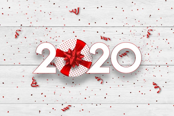 Iscrizione di Capodanno 2020 su sfondo chiaro. Felice anno nuovo, Buon Natale . — Foto Stock