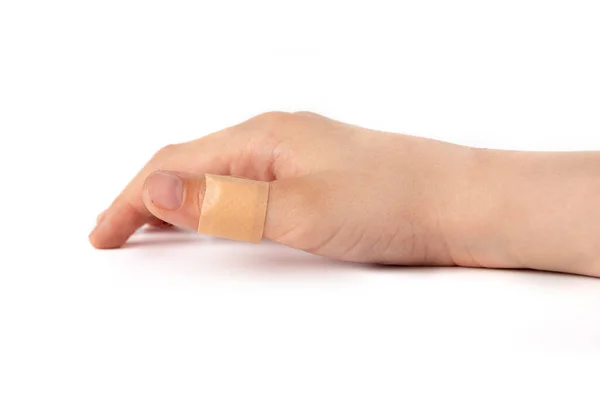 Adhesive Plaster Isolated White Background Healing Wounds Scratches Sadin — Stock Photo, Image