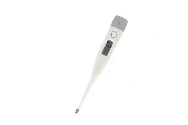 Medyczny Termometr Cyfrowy Izolowany Białym Tle Koncepcja Leczenia Pacjentów Pomiar — Zdjęcie stockowe