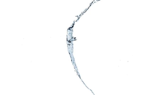 Бризки Бризки Краплі Блакитної Води Ізольовані Білому Тлі — стокове фото