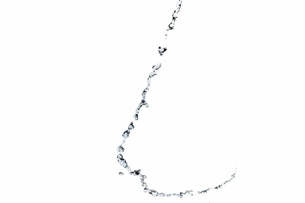 Splashes Splashes Drops Blue Water Isolated White Background — Stock Photo, Image
