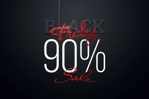 Percent Black Friday Sale Inscription Discount Hot Sale Dark Background — Stock Photo, Image