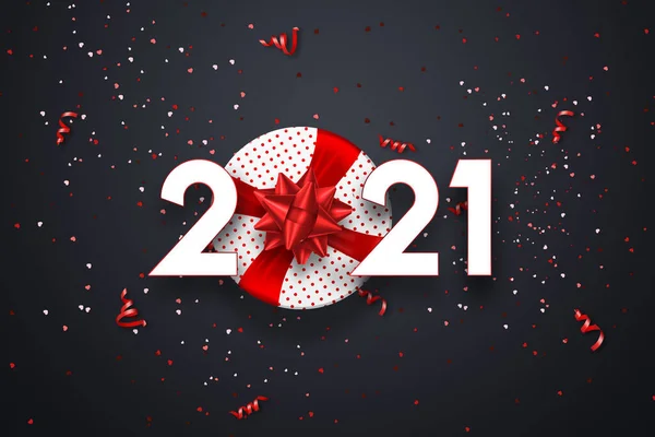 Новым 2021 Годом Творческий Фон Праздничный Баннер Год Белого Быка — стоковое фото