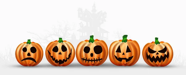 Banner Halloween Inscription Halloween Red White Background Blood Spider Horizontal — Stock Photo, Image