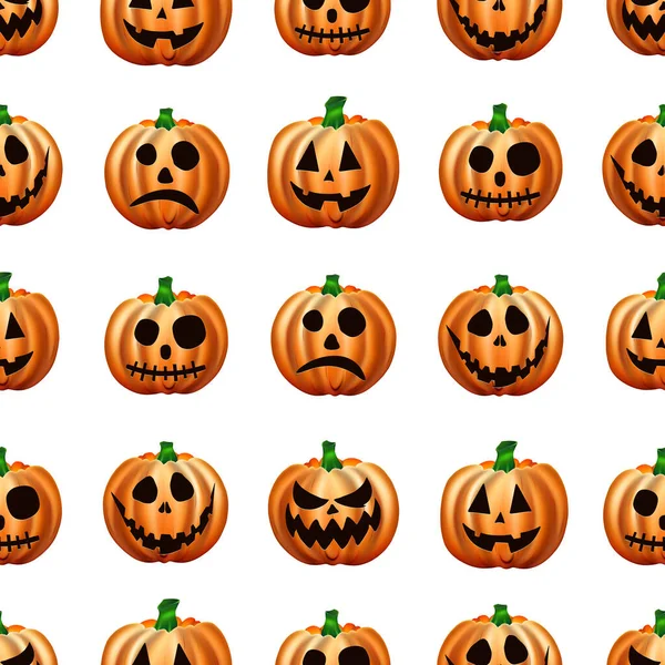 Padrão Halloween Sem Costura Imagem Abóboras Cor Laranja Jack Assustador — Fotografia de Stock