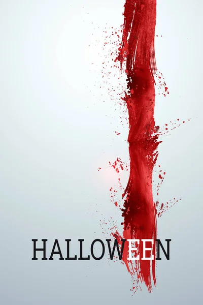 Banner Creativo Halloween Inscripción Halloween Sangre Sobre Fondo Claro Volante —  Fotos de Stock