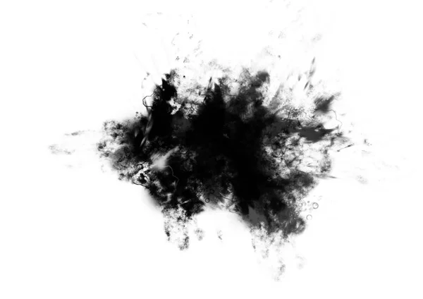 Χρώμα Μαύρο Νερό Γραφικών Μπαλώματα Γραφικών Πινέλο Εγκεφαλικά Επεισόδια Επίδραση — Φωτογραφία Αρχείου