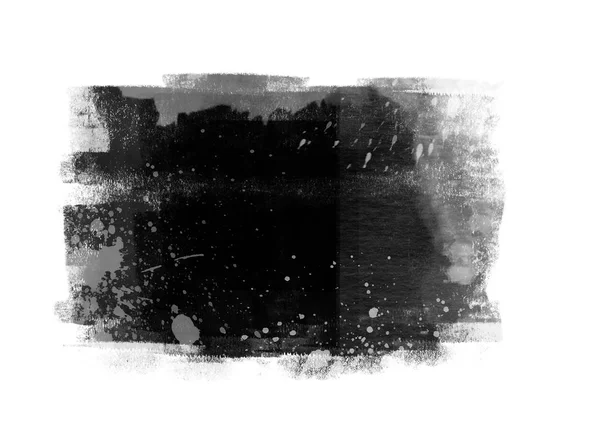 黒いグラフィック水色パッチ グラフィック ブラシ ストローク効果背景のデザイン要素 — ストック写真