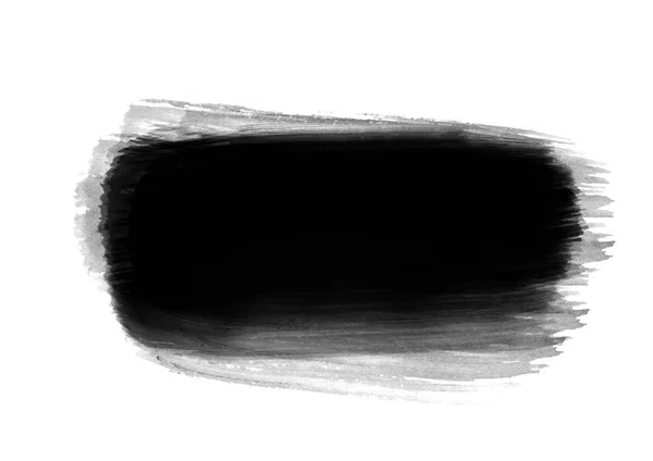 Zwarte Water Kleur Patches Grafische Penseel Streken Effect Achtergrond Ontwerpen — Stockfoto