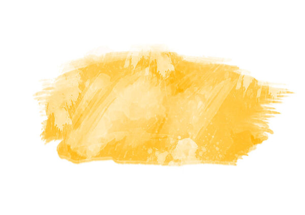 Yellow graphic water color patches graphic brush strokes effect background designs element 