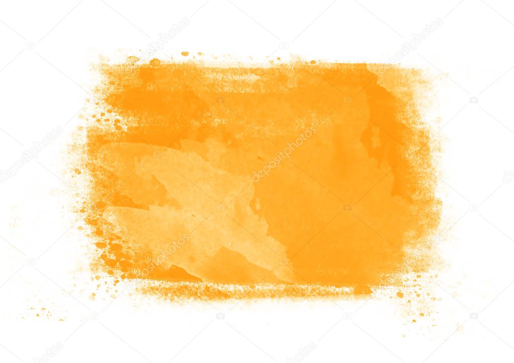 Yellow graphic water color patches graphic brush strokes effect background designs element 