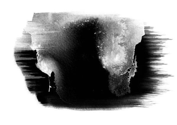 Fekete Grafikus Színű Foltok Grafikus Ecset Ütések Hatás Háttér Minták — Stock Fotó