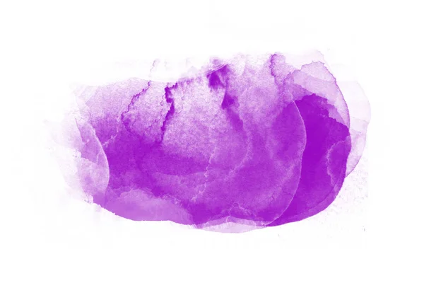 紫色水彩色补丁图形画笔笔触效果背景设计元素 — 图库照片