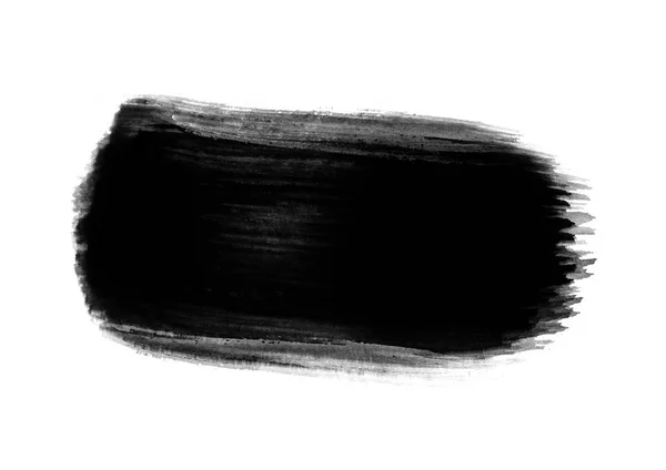 ブラック ウォーター カラー パッチ グラフィック ブラシ ストローク効果背景のデザイン要素 — ストック写真