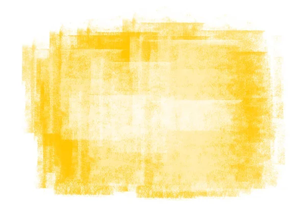 Gelbe Farbflecken Grafische Pinselstriche Effekt Hintergrunddesigns Element — Stockfoto