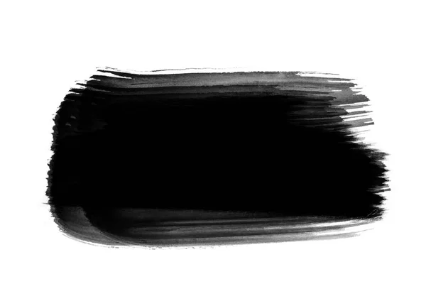 Zwarte Kleur Patches Grafische Penseel Streken Effect Achtergrond Ontwerpen Element — Stockfoto