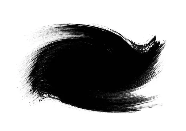 黒い色のパッチ グラフィック ブラシ ストローク効果背景のデザイン要素 — ストック写真