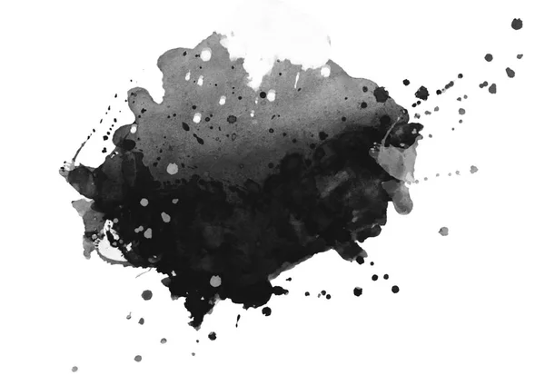 ブラック カラー グラフィック パッチ グラフィック ブラシ ストローク効果背景のデザイン要素 — ストック写真