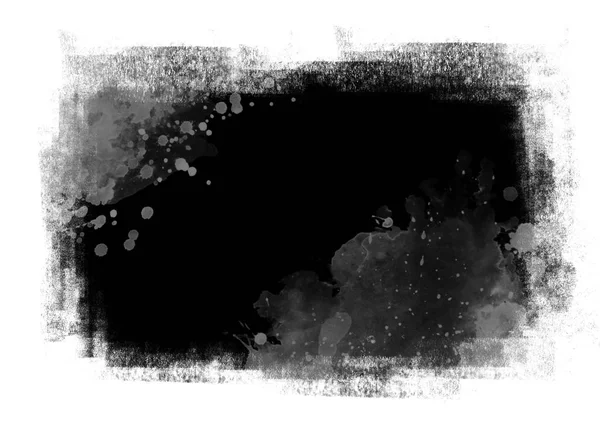 Schwarze Farbe Grafik Patches Pinselstriche Effekt Hintergrunddesigns Element — Stockfoto