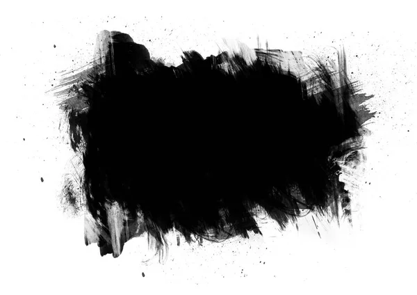 Colore Grafico Nero Patch Pennellate Effetto Sfondo Disegni Elemento — Foto Stock