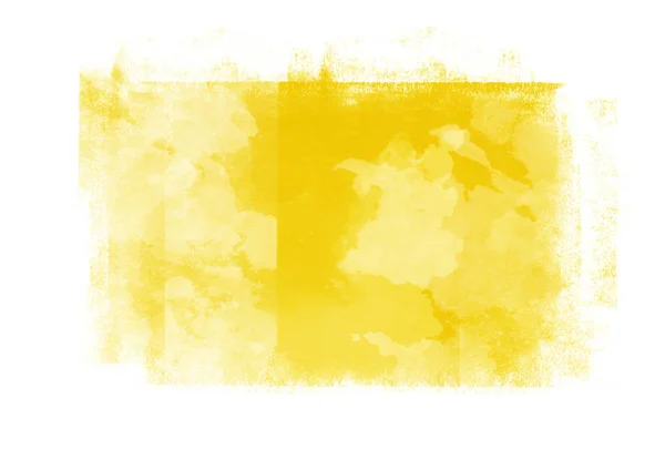 Gelb Grafik Farbe Patches Pinselstriche Effekt Hintergrunddesigns Element — Stockfoto