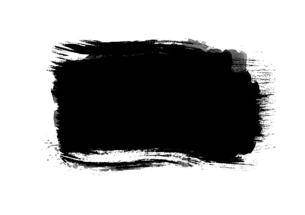 ブラックグラフィックカラーパッチブラシストローク効果背景デザイン要素 — ストック写真