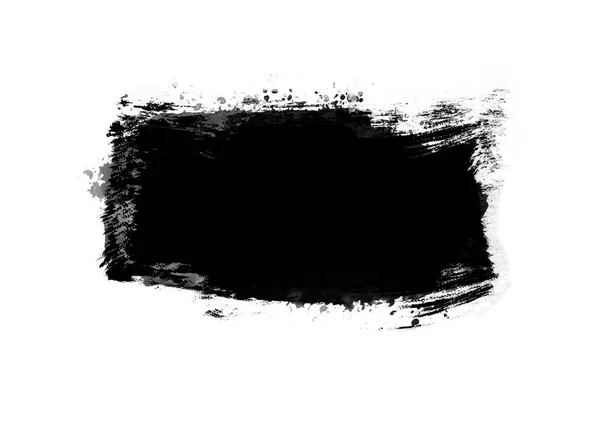 Czarny Graficzny Kolor Łaty Pociągnięcia Pędzla Efekt Tła Projekt Element — Zdjęcie stockowe