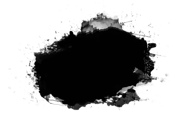 Colore Grafico Nero Patch Pennellate Effetto Sfondo Disegni Elemento — Foto Stock