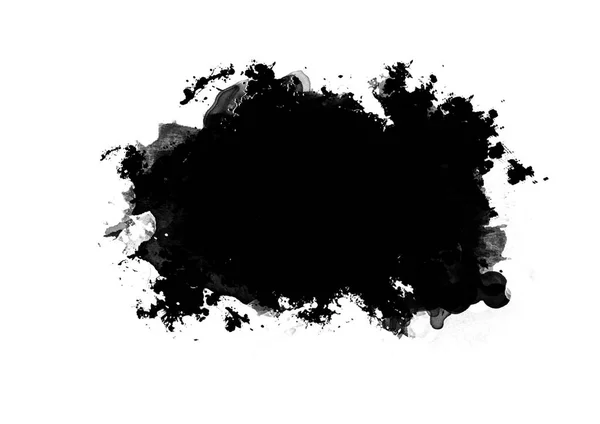 Colore Grafico Nero Patch Pennellate Effetto Sfondo Disegni Elemento — Foto Stock