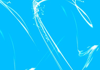 Beyaz grafik renk çizgileri açık mavi arkaplan üzerinde etki eder