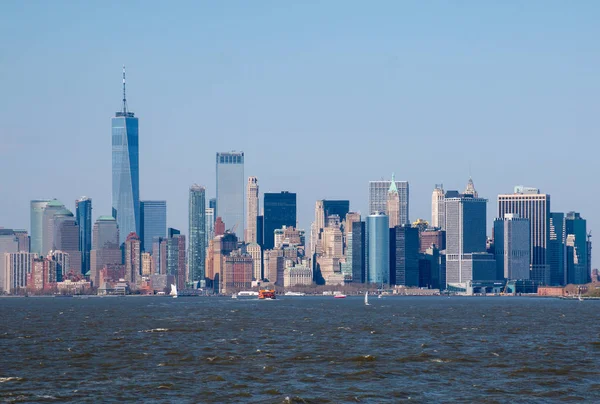 Günbatımında çekilen New York gökyüzü hat fotoğraf